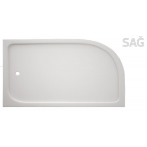 80 cm Sağ / Sol Flat Oval Duş Teknesi 